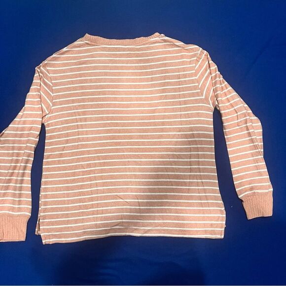 NWT Stars Above Rust Striped Perfectly Cozy Pullover Sweatshirt Size XS - Picture 4 of 7